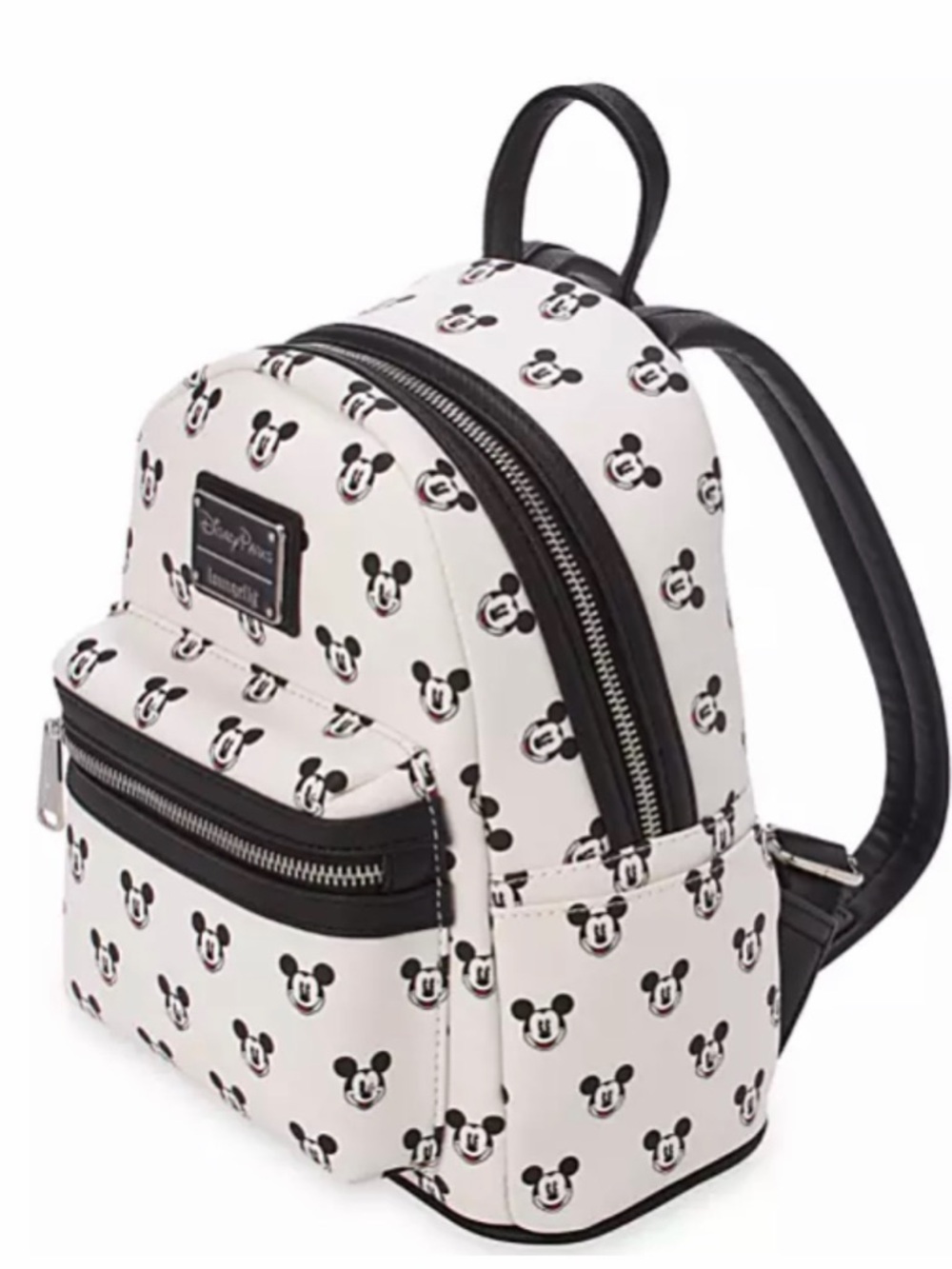 Loungefly White and Black Mickey Mouse Mini Backpack